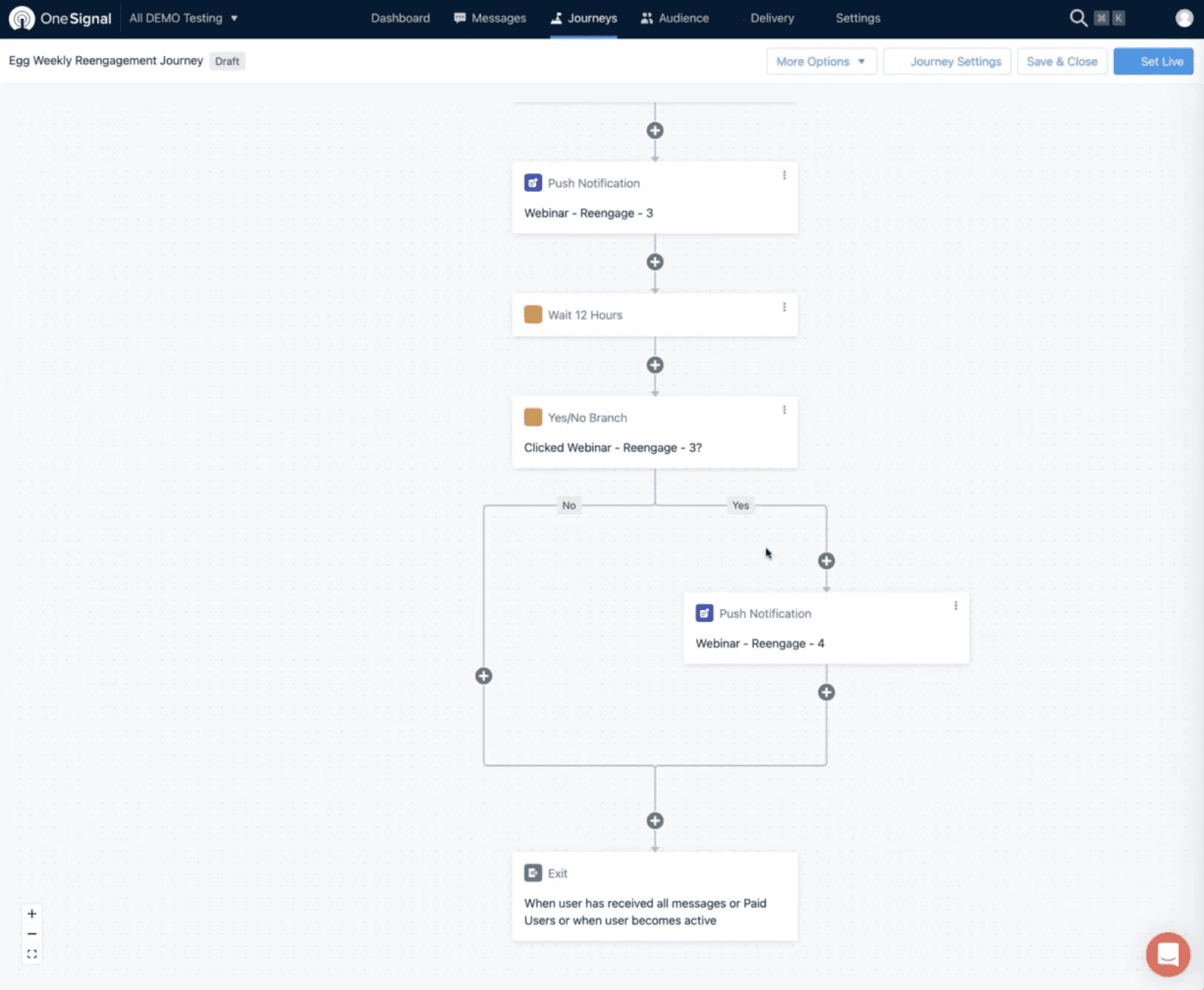 Onesignal Journeys screenshot